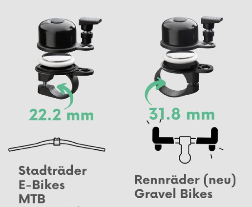 AIRBELL Fahrradklingel mit Apple AirTag-Halterung